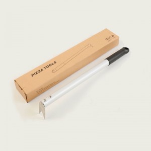 Turning Pizza Forks Pizza Turner Aluminium Håndtag Bageservol Let at opbevare&Overførselskøkken og bagningsværktøj, sølv